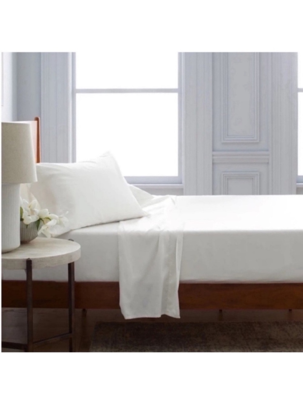 QUINCE Luxury Organic Sateen Sheet Set King White 8715